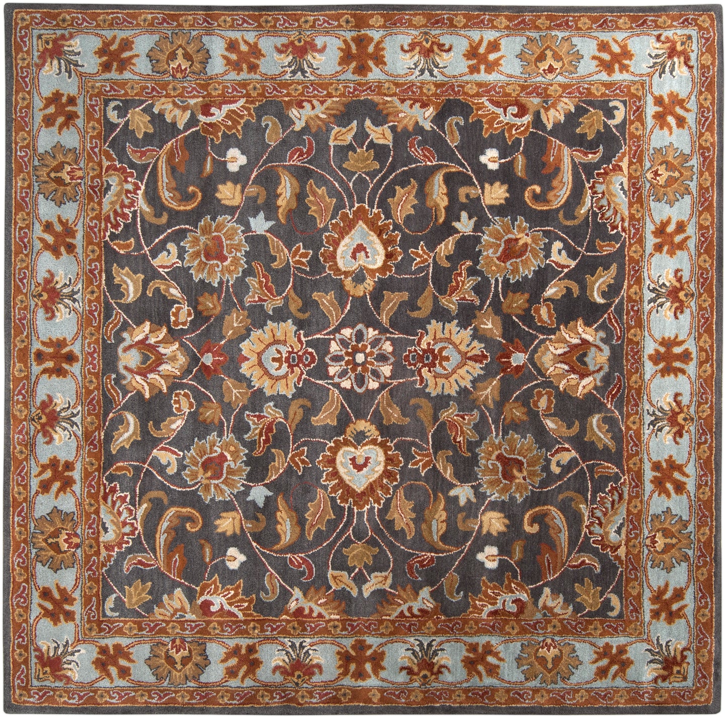 Nobility Steel Hand-Tufted Rug