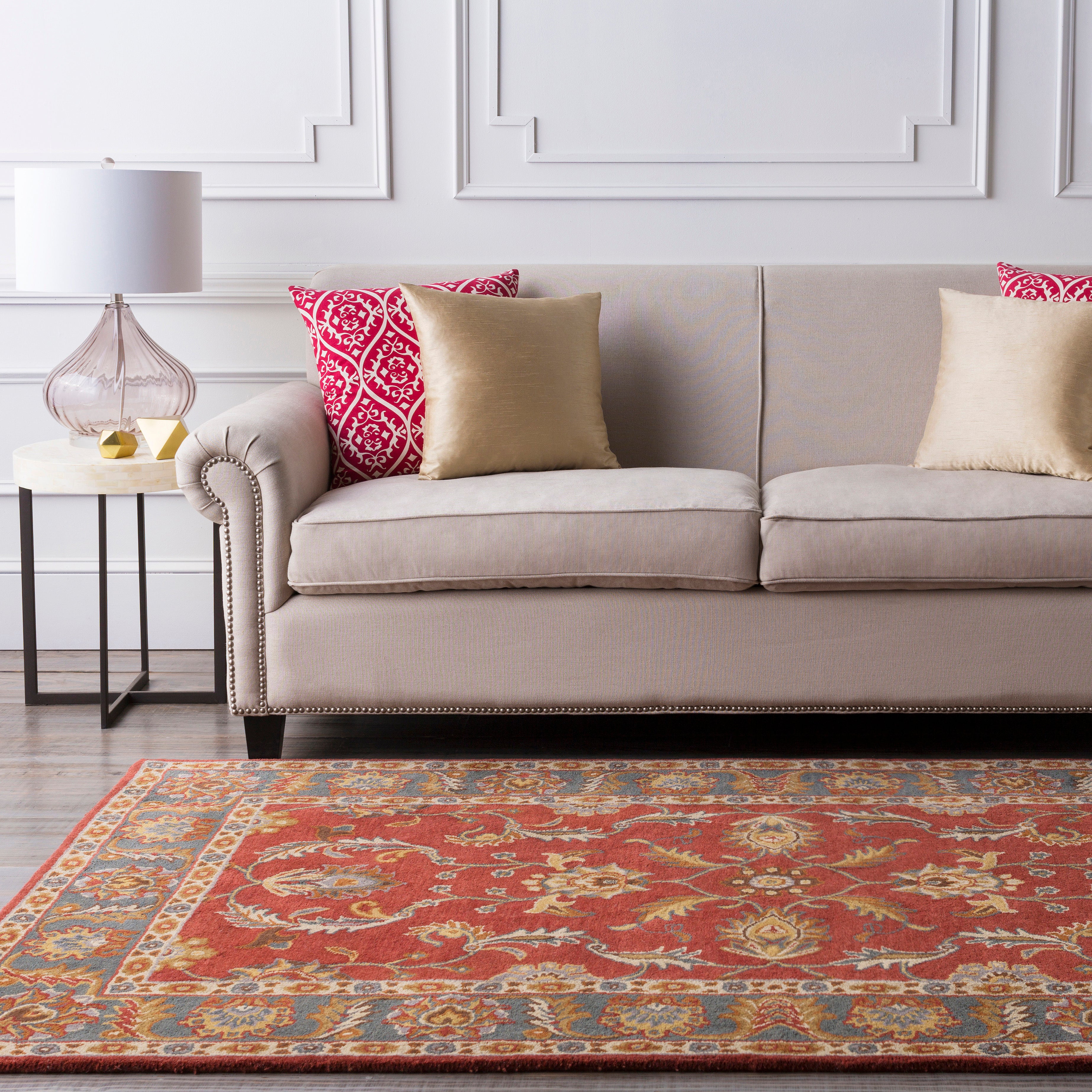 Nobility Rust Hand-Tufted Rug