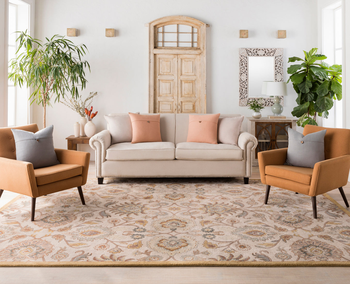 Mediterranean Fawn Hand-Tufted Rug