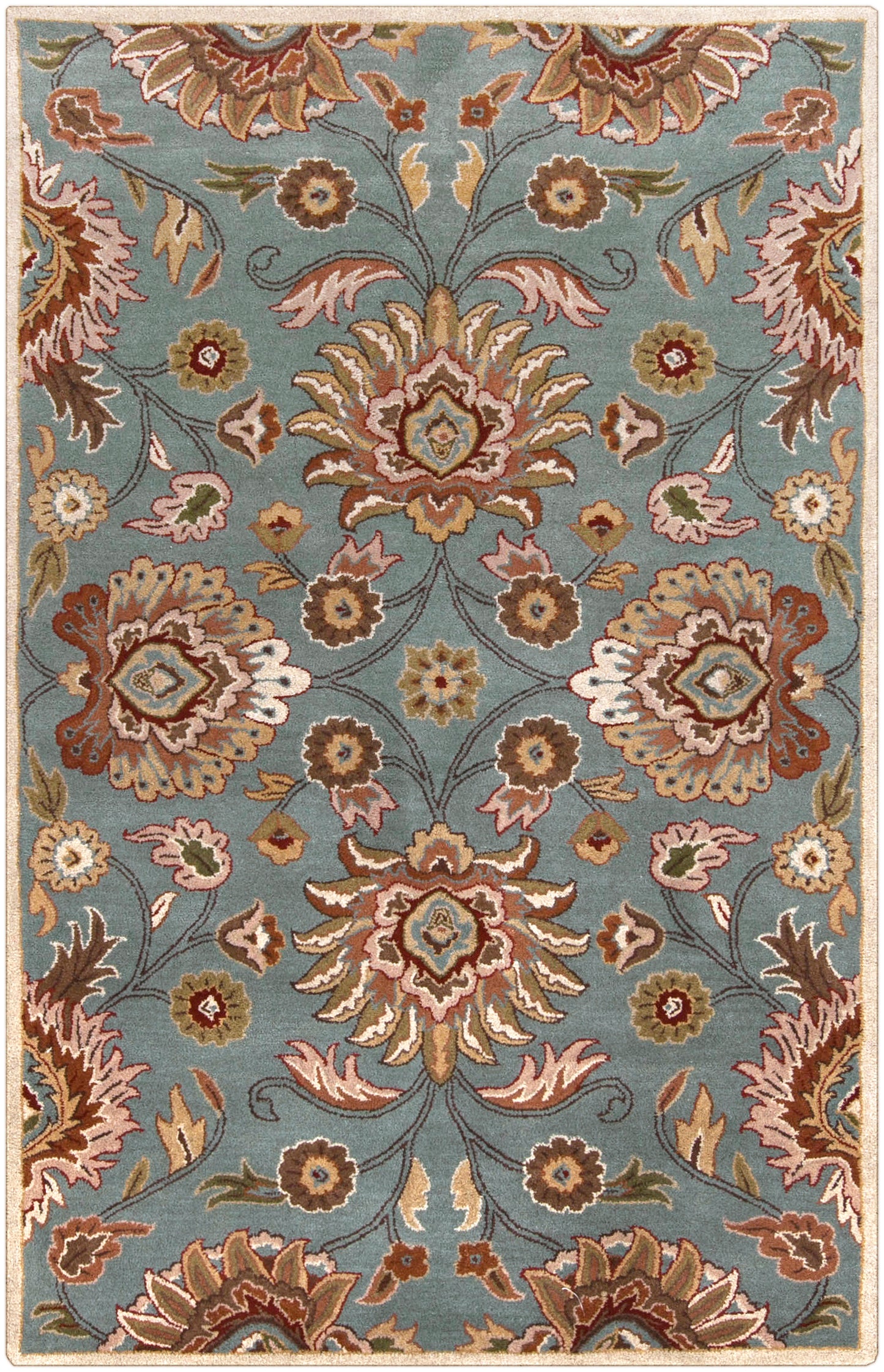 Mediterranean Cerulean Hand-Tufted Rug