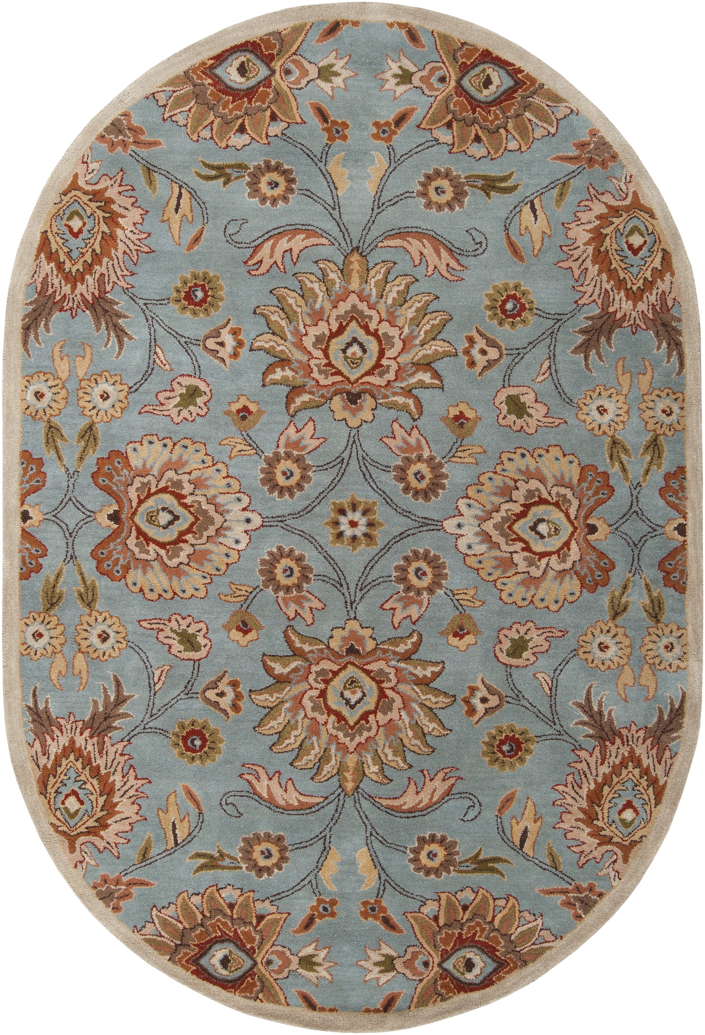 Mediterranean Cerulean Hand-Tufted Rug