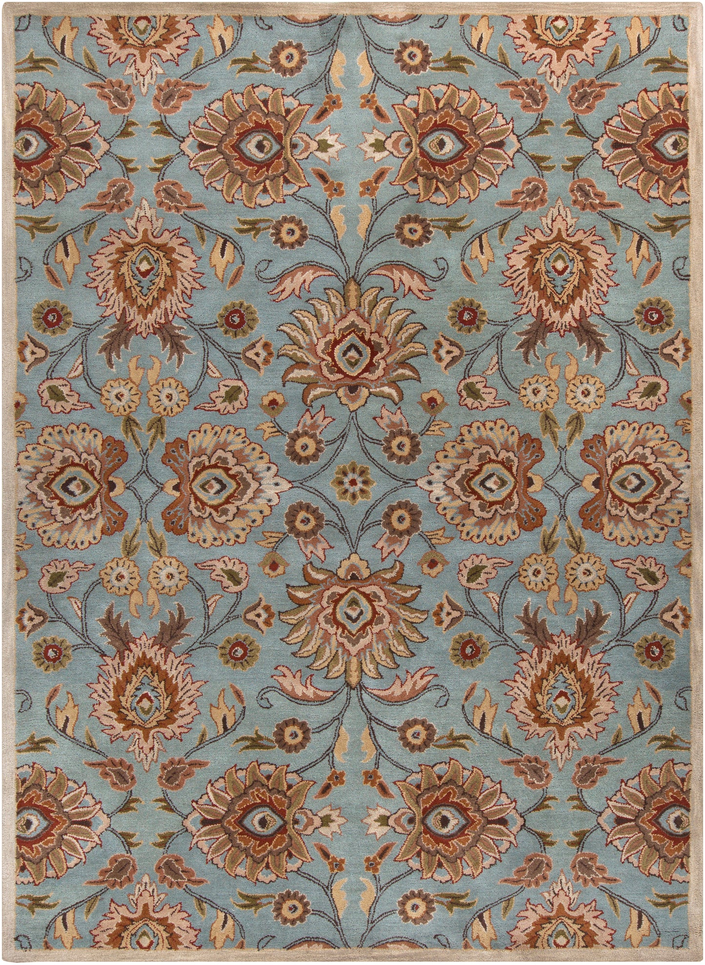 Mediterranean Cerulean Hand-Tufted Rug