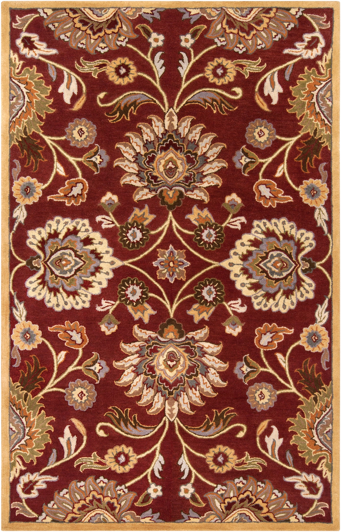 Mediterranean Vermilion Hand-Tufted Rug