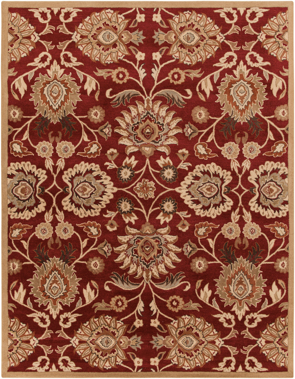 Mediterranean Vermilion Hand-Tufted Rug