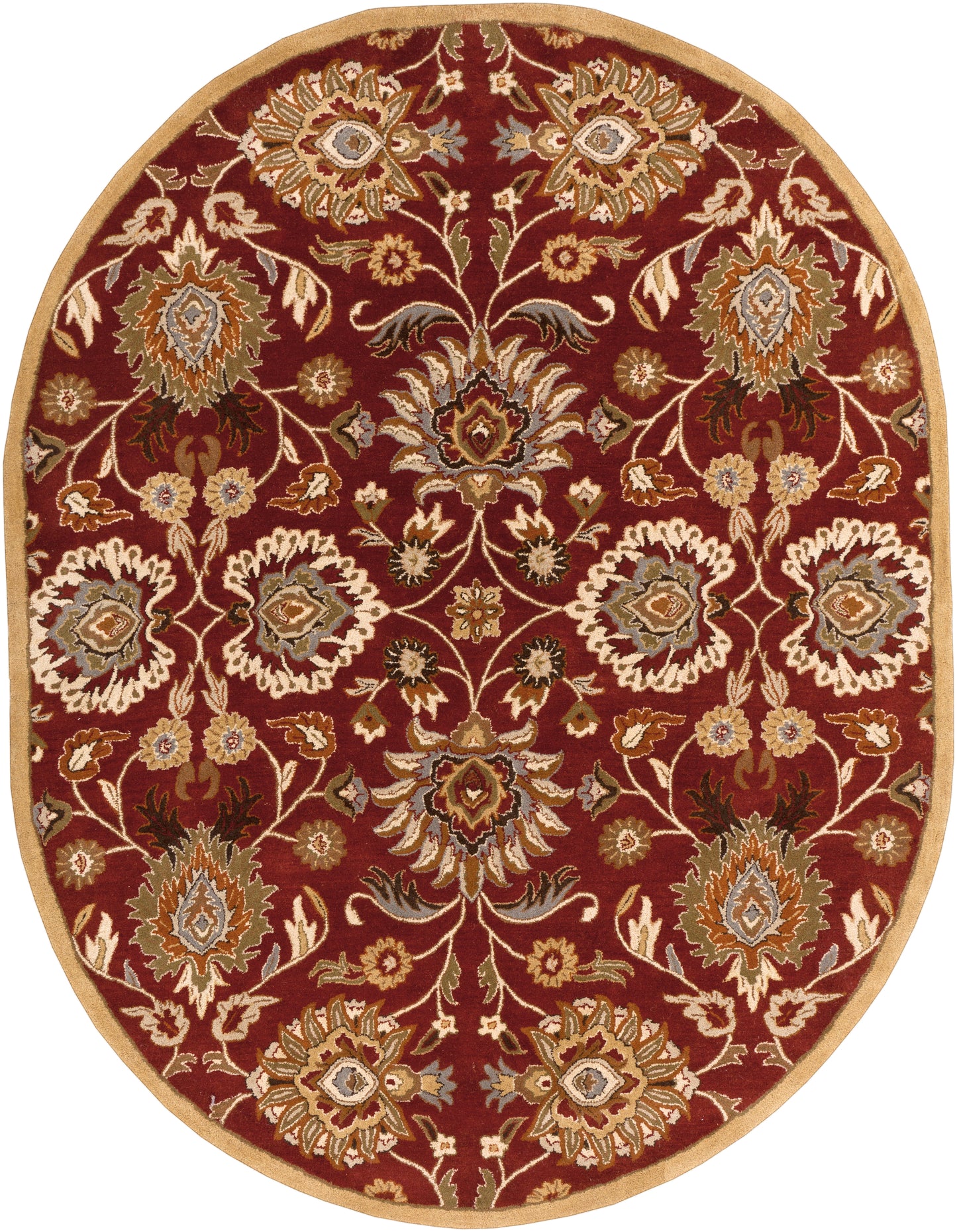 Mediterranean Vermilion Hand-Tufted Rug