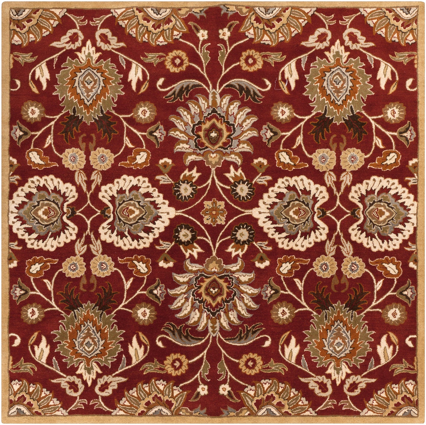 Mediterranean Vermilion Hand-Tufted Rug