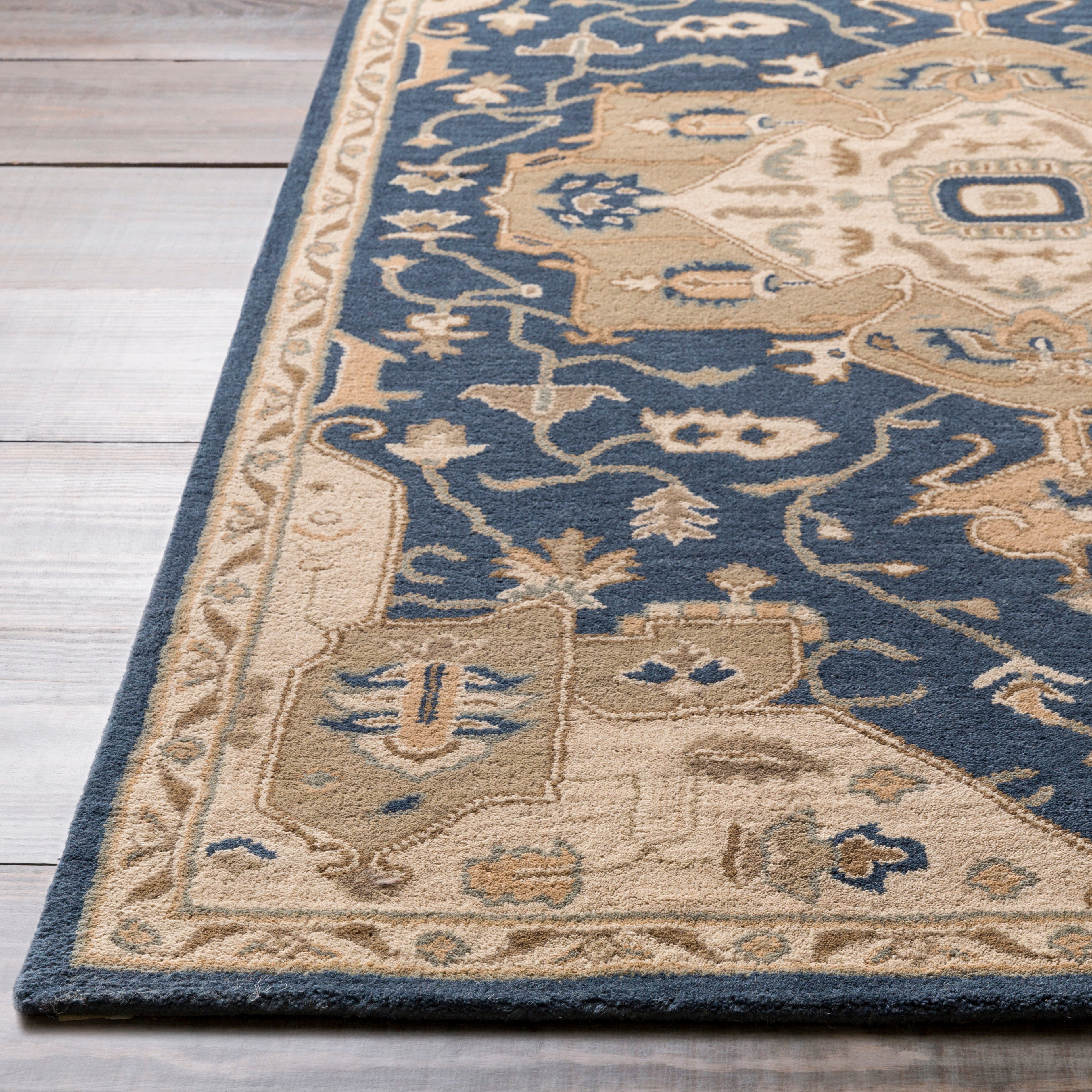 Roman Indigo Hand-Tufted Rug