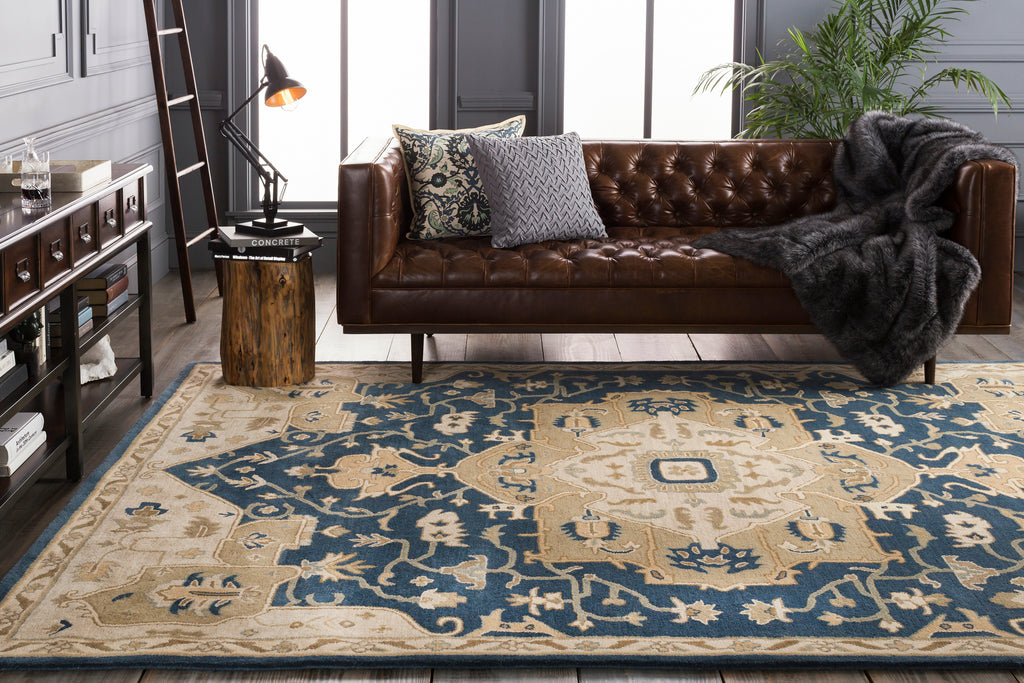 Roman Indigo Hand-Tufted Rug