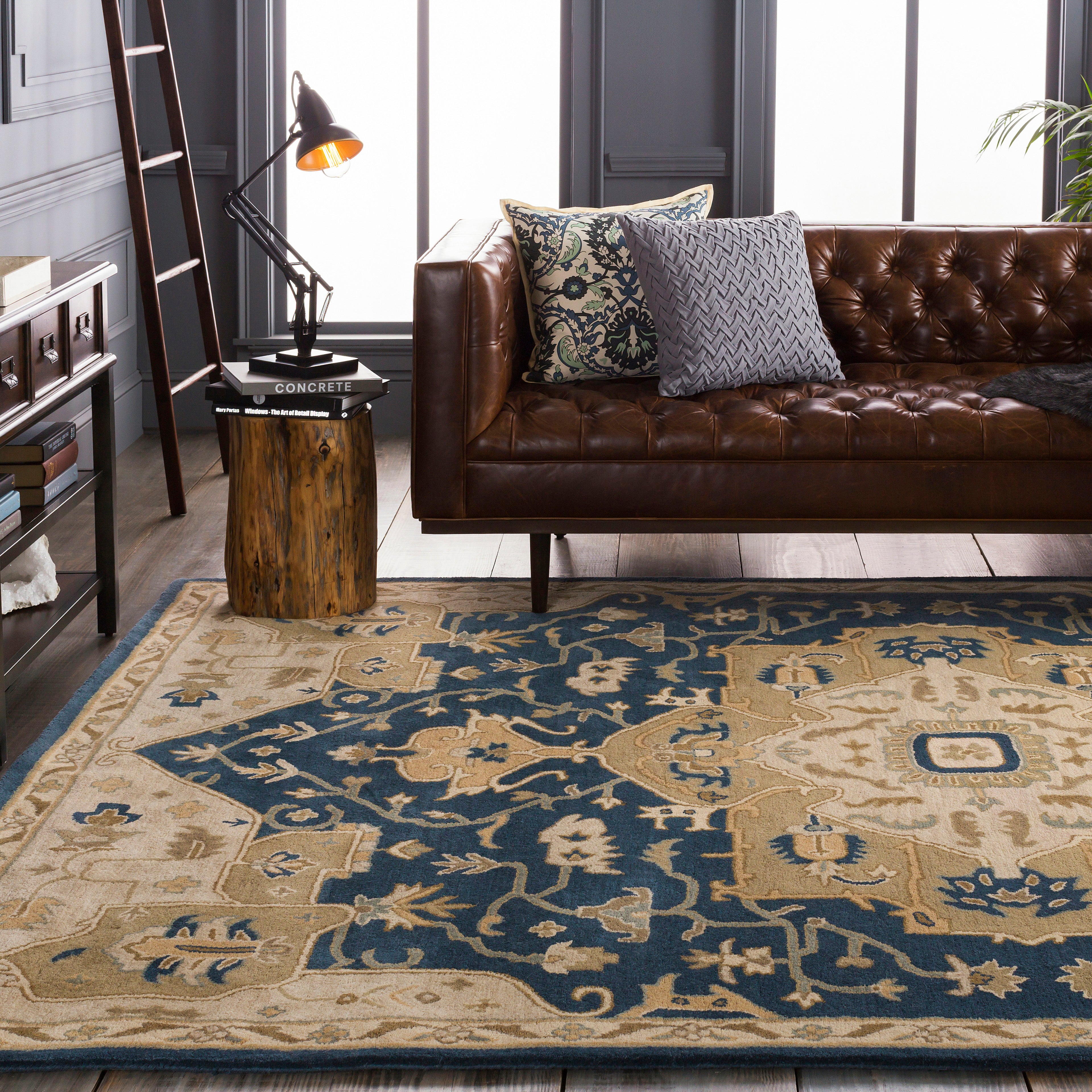 Roman Indigo Hand-Tufted Rug