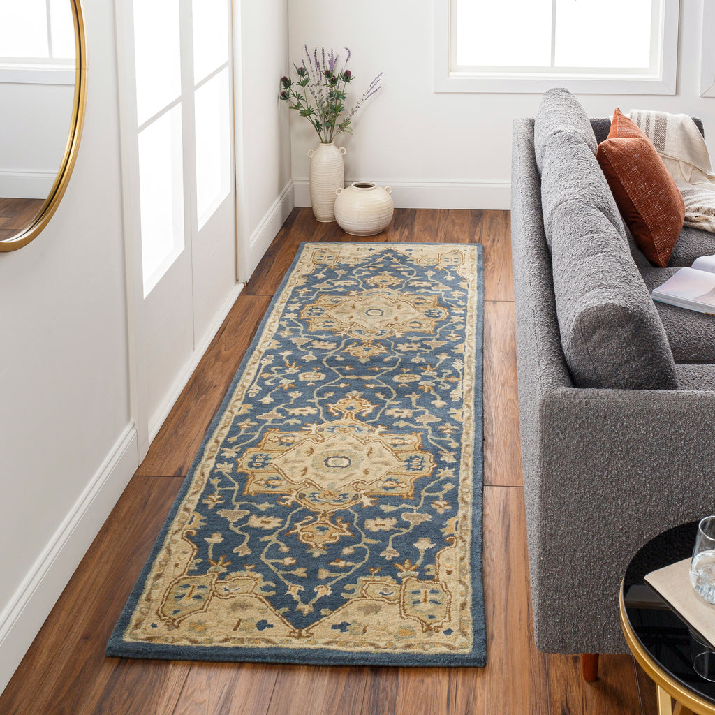 Roman Indigo Hand-Tufted Rug