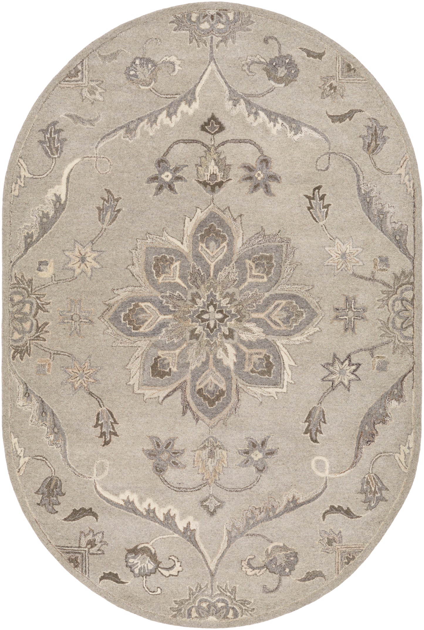 Fiore Graphite Hand-Tufted Rug