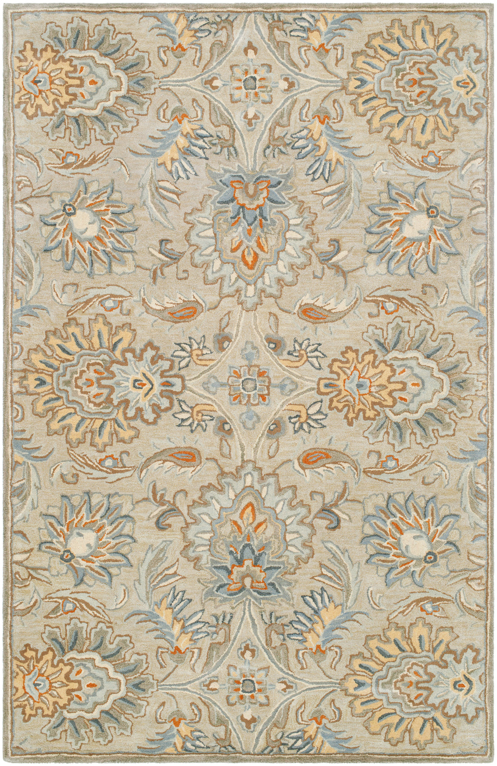 Mediterranean Pewter Hand-Tufted Rug