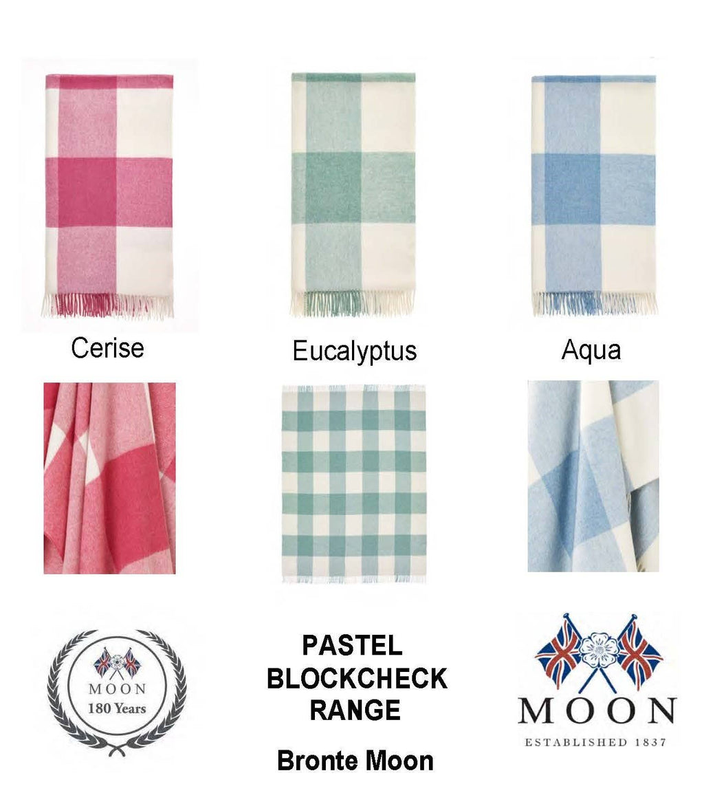Pastel Block-Check Range Merino Lambswool Throw