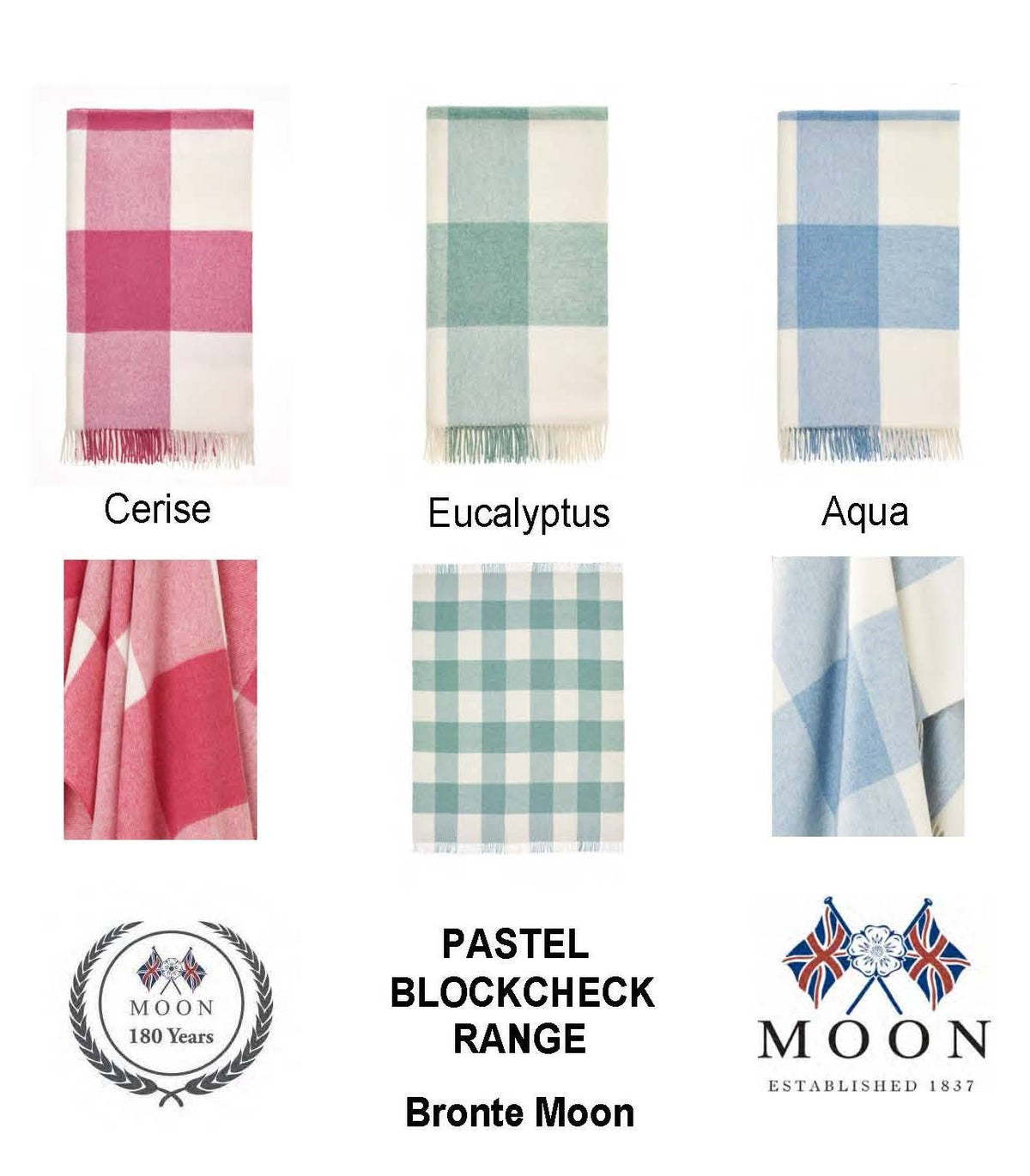 Pastel Block-Check Range Merino Lambswool Throw