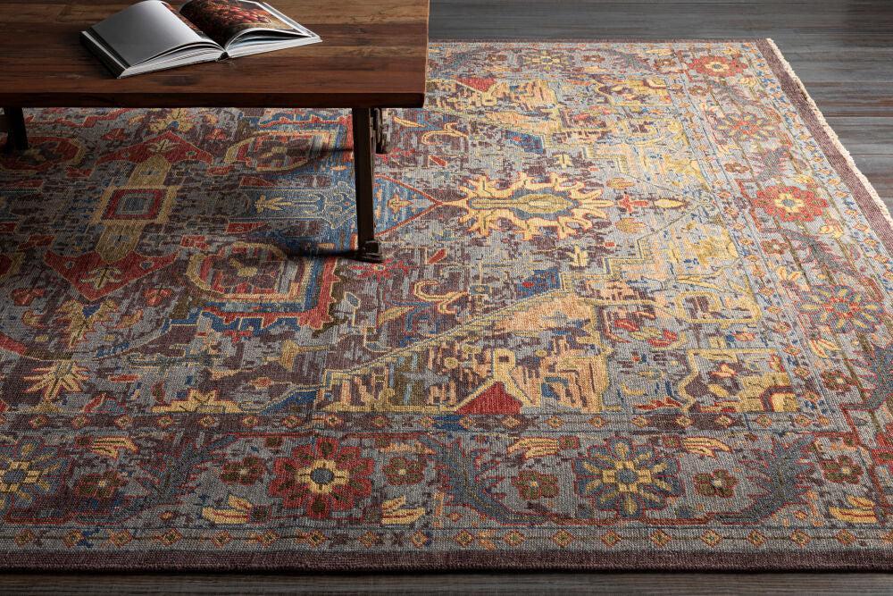 Cappadocia hand-knotted wool rug with traditional Turkish patterns in rich jewel tones.