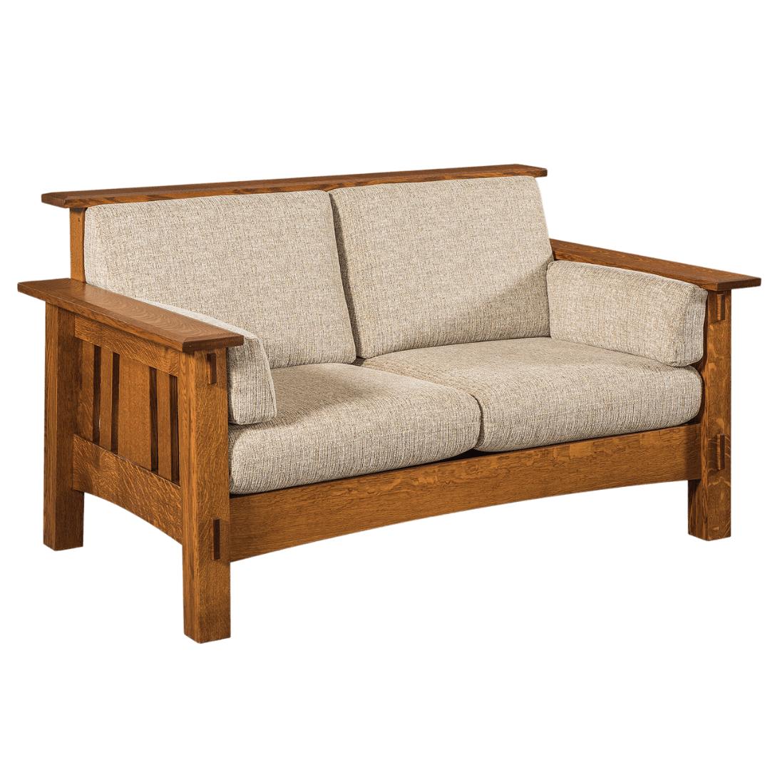 Craftsman Slat Wood Loveseat