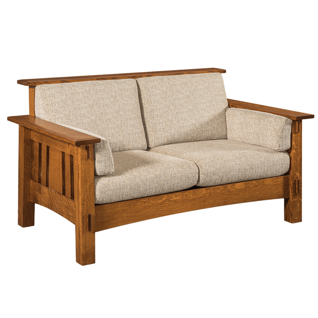 Craftsman Slat Wood Loveseat