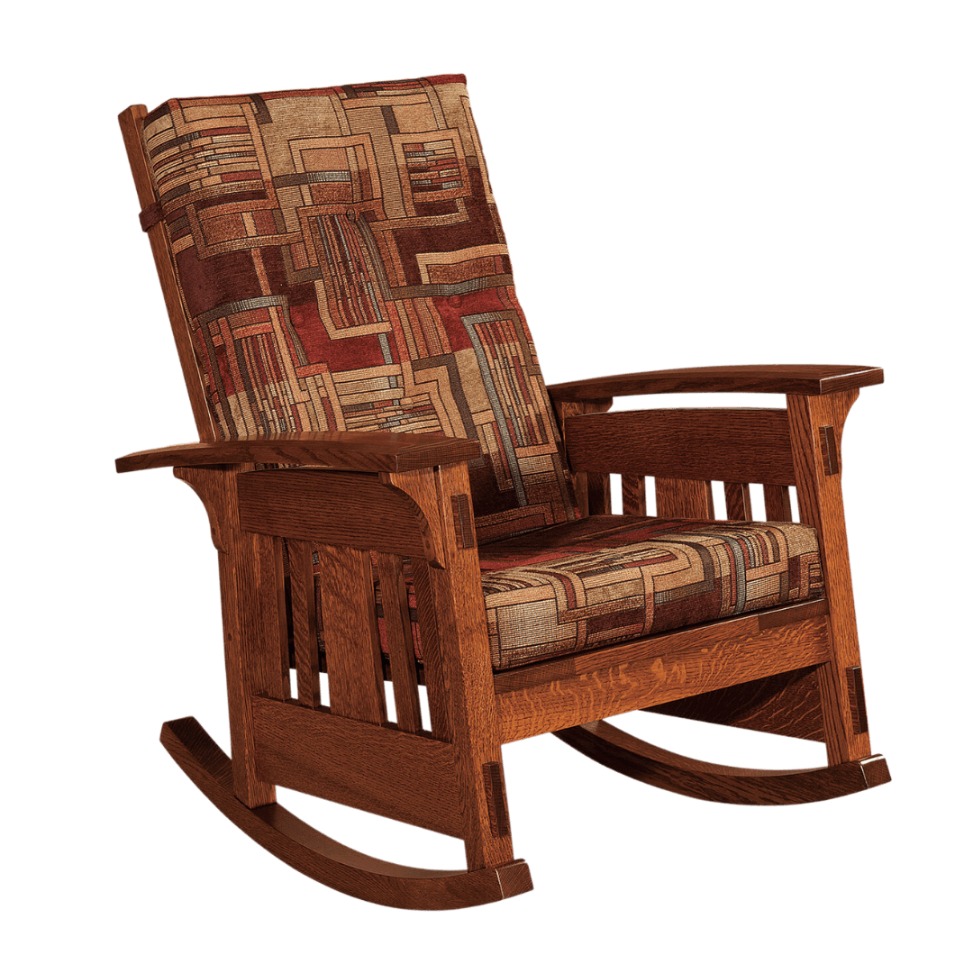Craftsman Slat Wood Rocker – Modern Bungalow