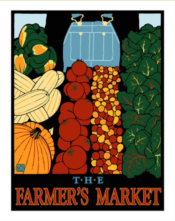 Laura Wilder Farmers Market Print