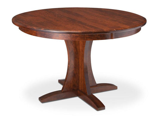 Grace Single Pedestal Table Off Catalog Simply Amish 38 inch Solid Top Smooth Cherry