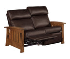 Highland Wood Arm Loveseat Recliner