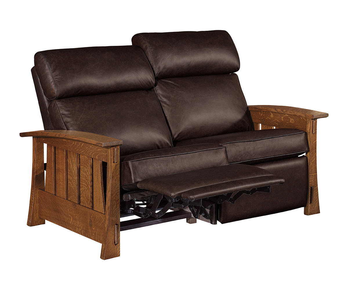 Highland Wood Arm Loveseat Recliner