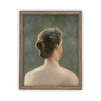 Vintage Framed Canvas Portrait of a Woman Art Print