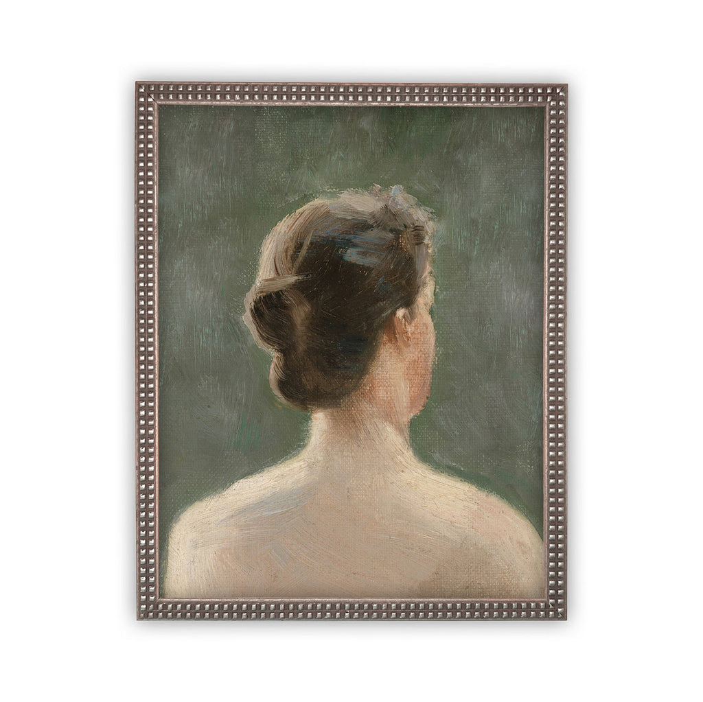 Vintage Framed Canvas Portrait of a Woman Art Print