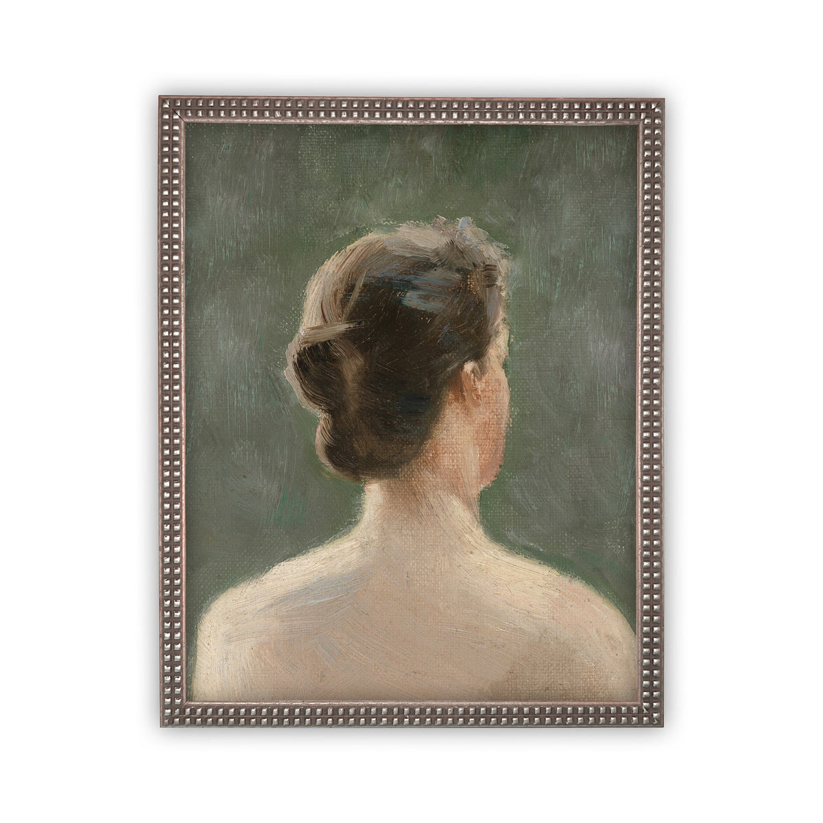 Vintage Framed Canvas Portrait of a Woman Art Print
