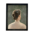 Vintage Framed Canvas Portrait of a Woman Art Print