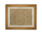 Vintage Framed Canvas Neutral Tapestry Art