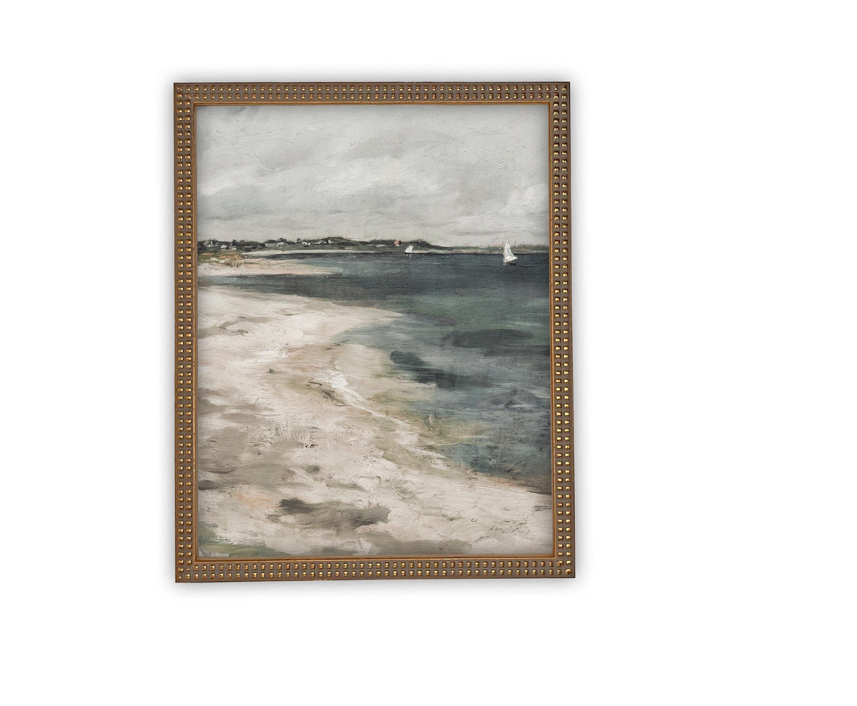 Vintage Framed Shore Canvas Art