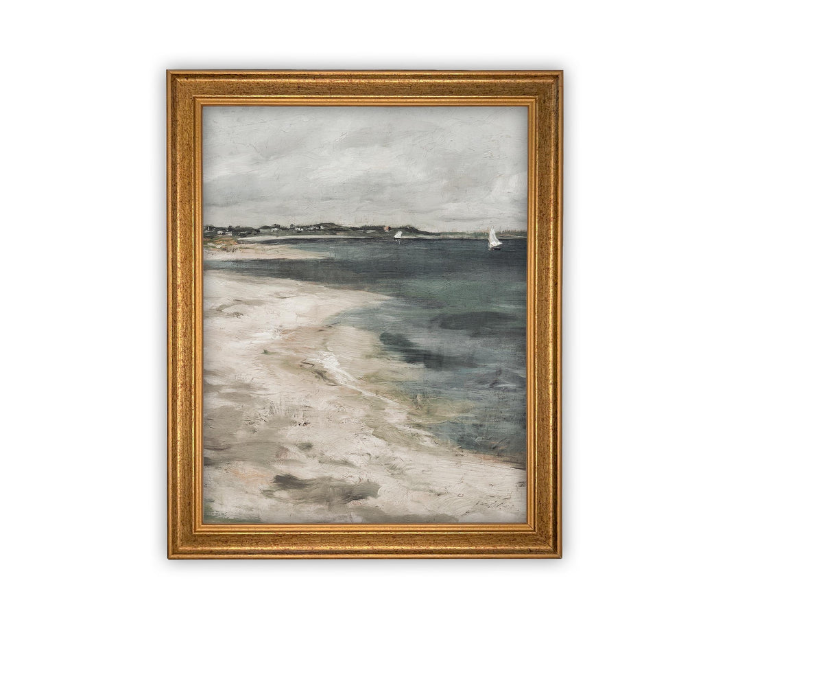 Vintage Framed Shore Canvas Art
