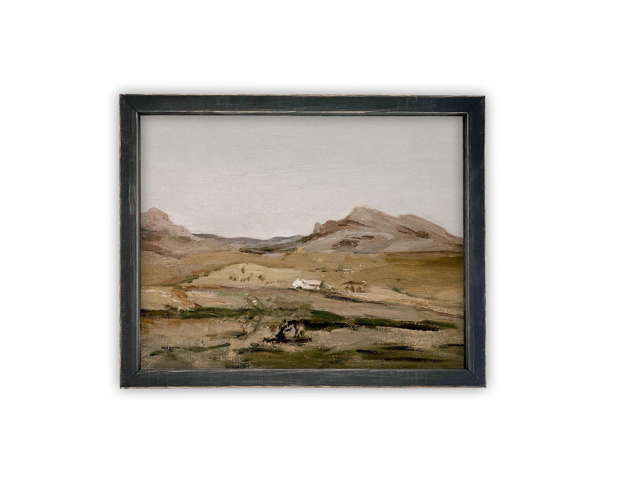 Vintage Framed Canvas Farmhouse Art