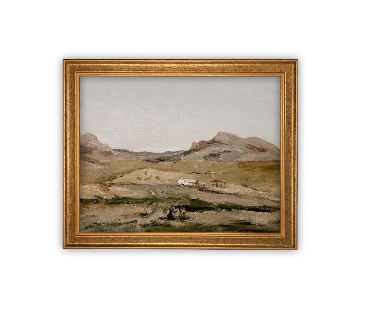 Vintage Framed Canvas Farmhouse Art