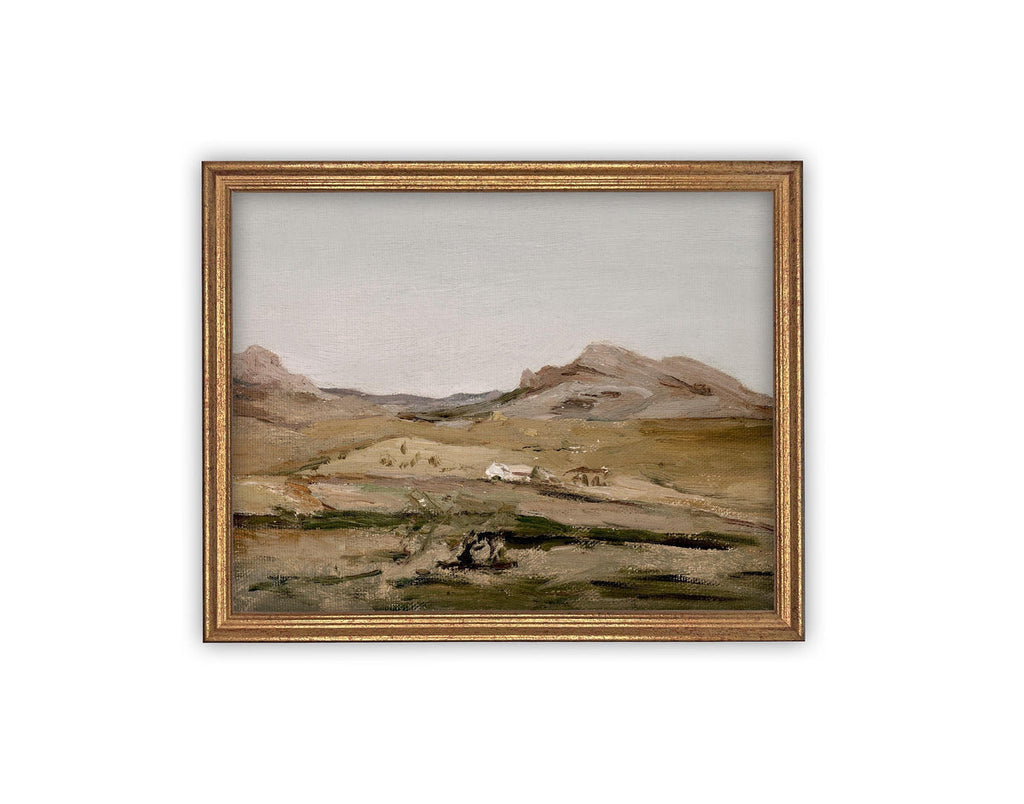 Vintage Framed Canvas Farmhouse Art