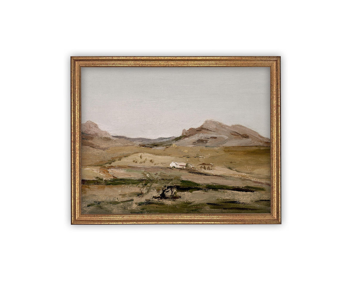 Vintage Framed Canvas Farmhouse Art