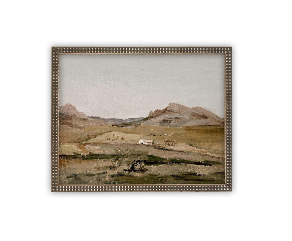 Vintage Framed Canvas Farmhouse Art