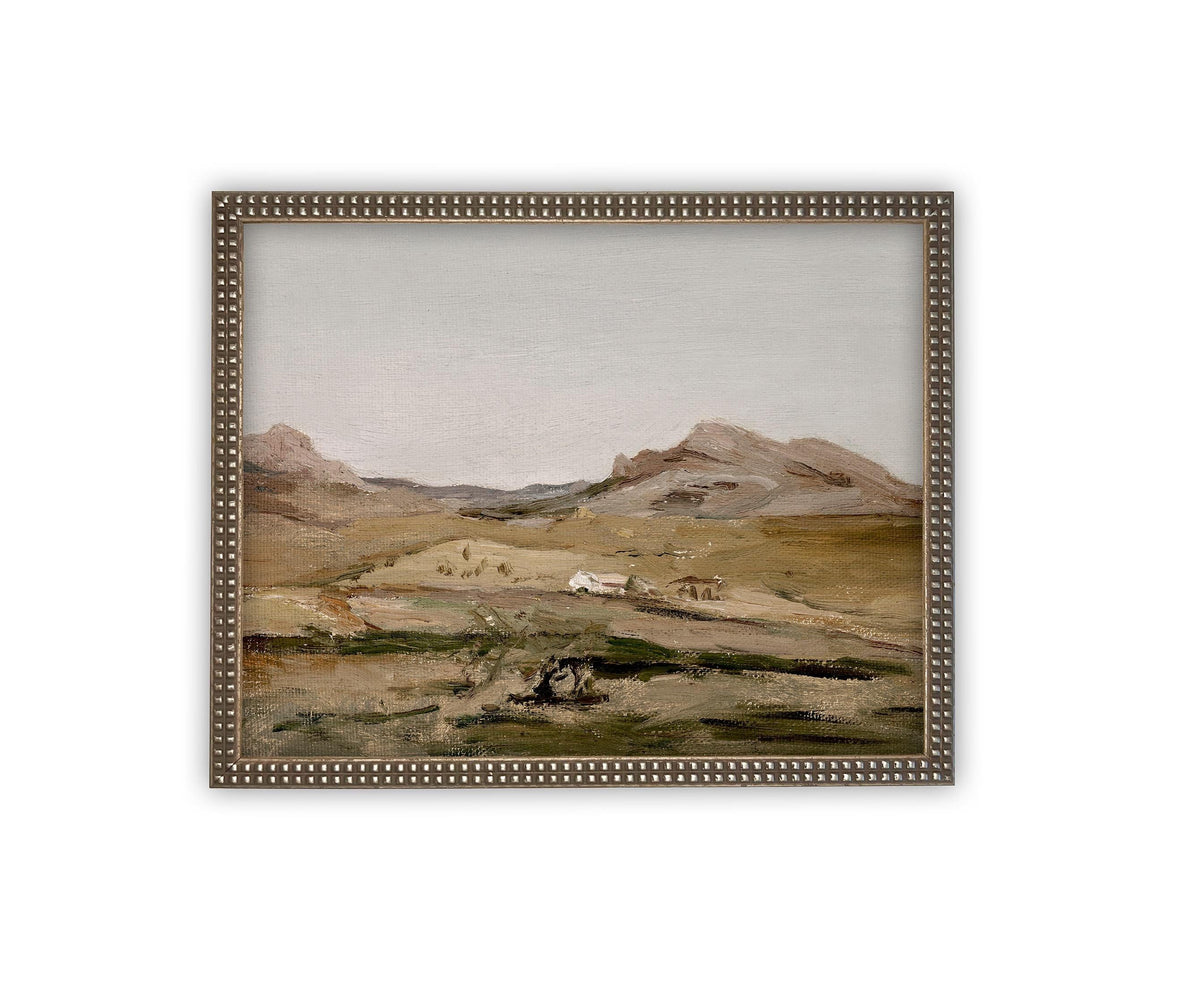 Vintage Framed Canvas Farmhouse Art
