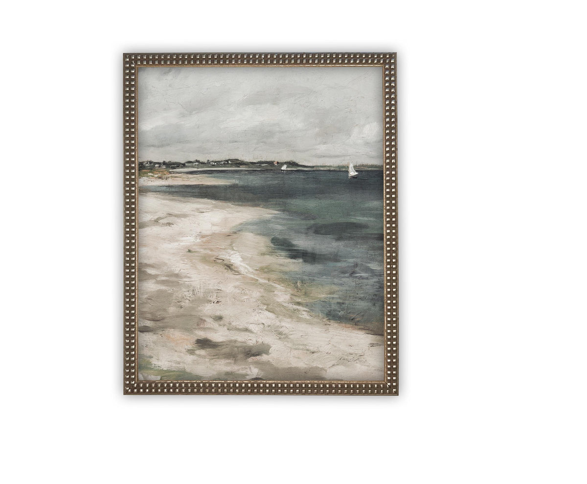 Vintage Framed Shore Canvas Art