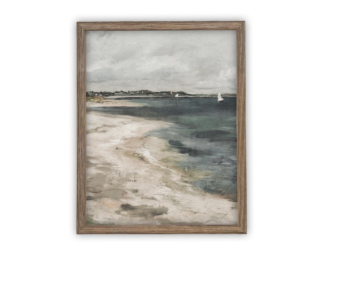 Vintage Framed Shore Canvas Art