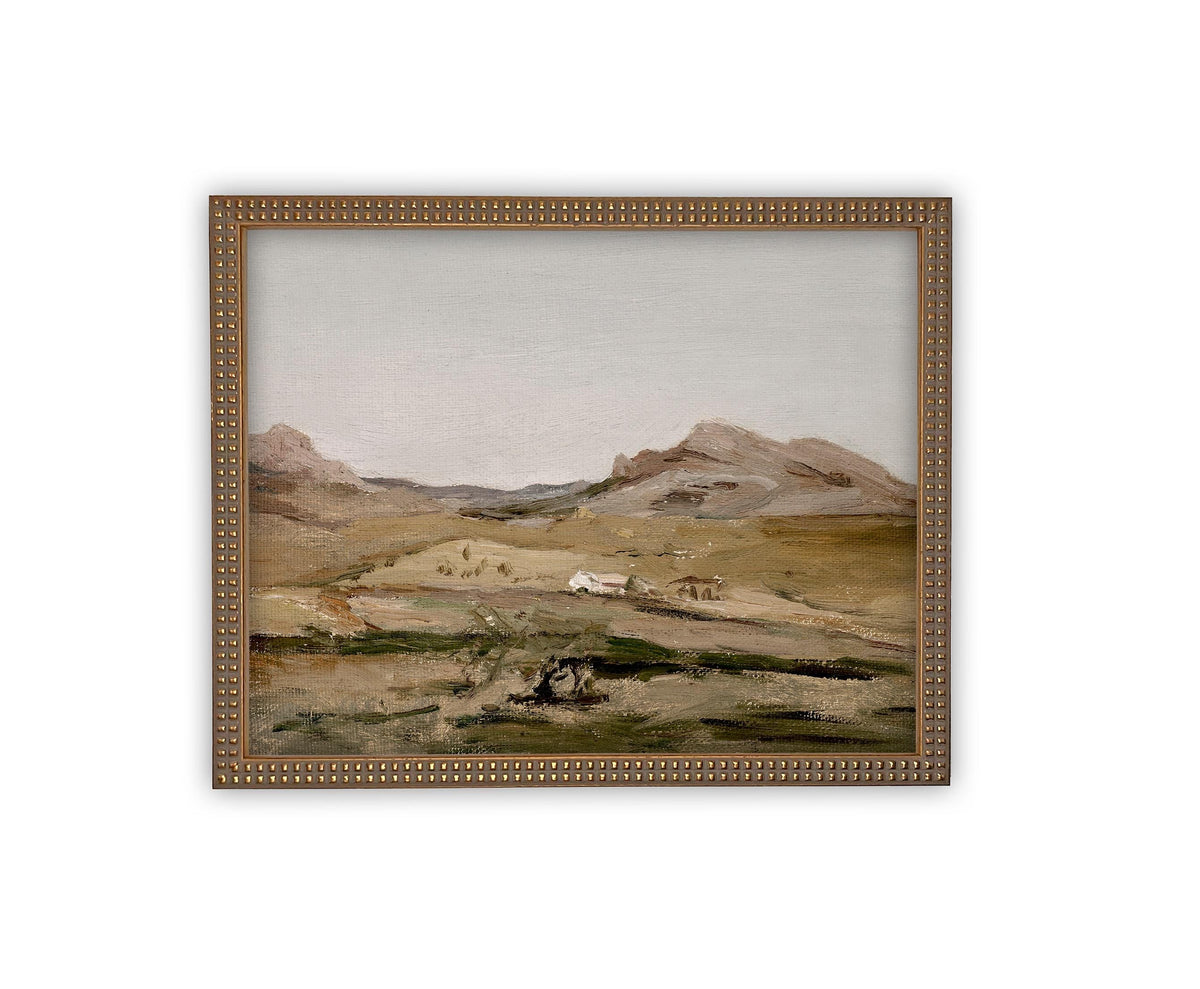 Vintage Framed Canvas Farmhouse Art