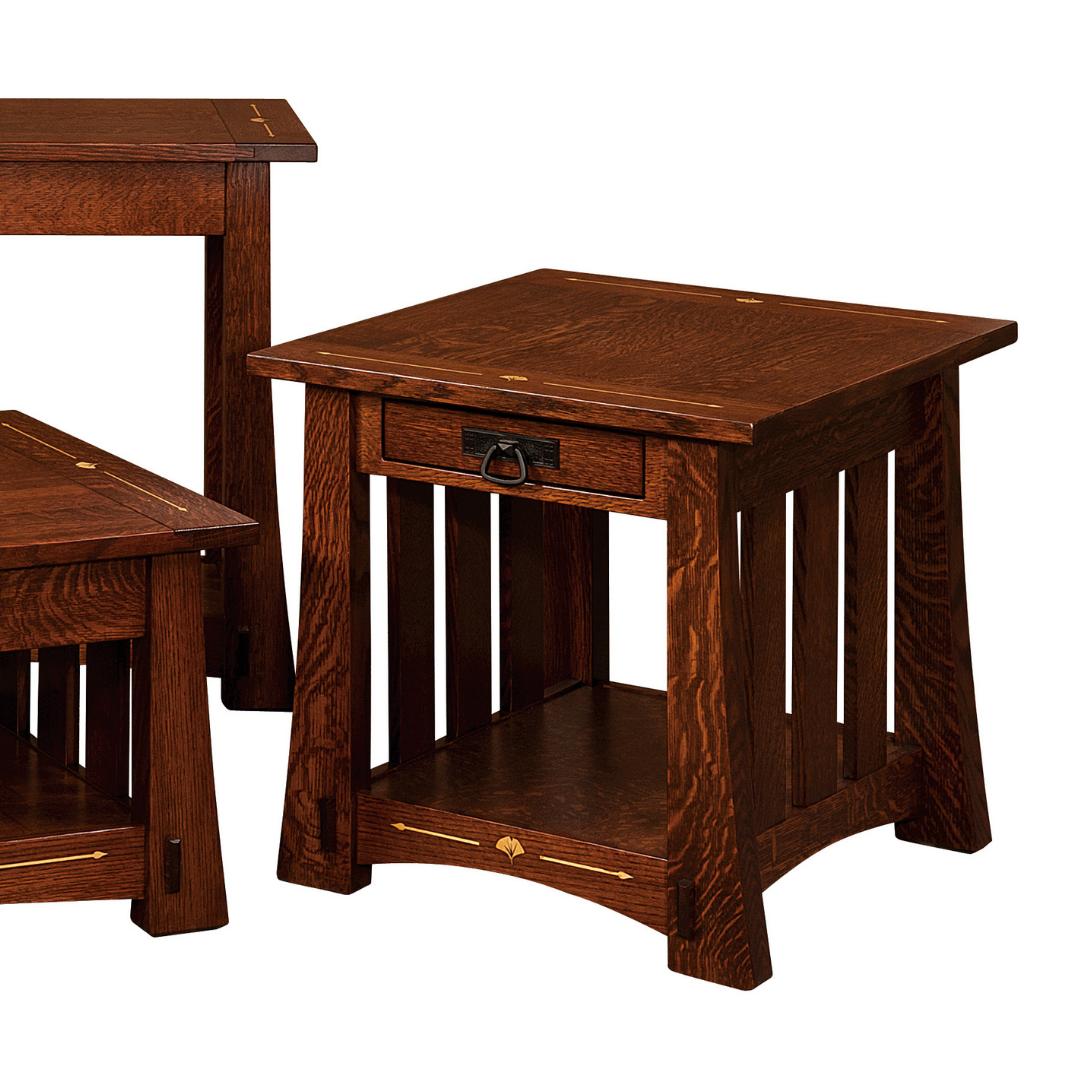 Mesa Ginkgo Inlay End Table