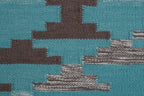 Pendleton Salt Creek turquoise wool flat-weave rug with Southwest geometric pattern