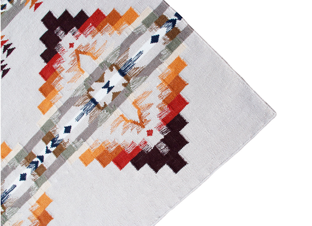 Pendleton Juniper Mesa Sand wool flat-weave rug with Southwest geometric pattern
