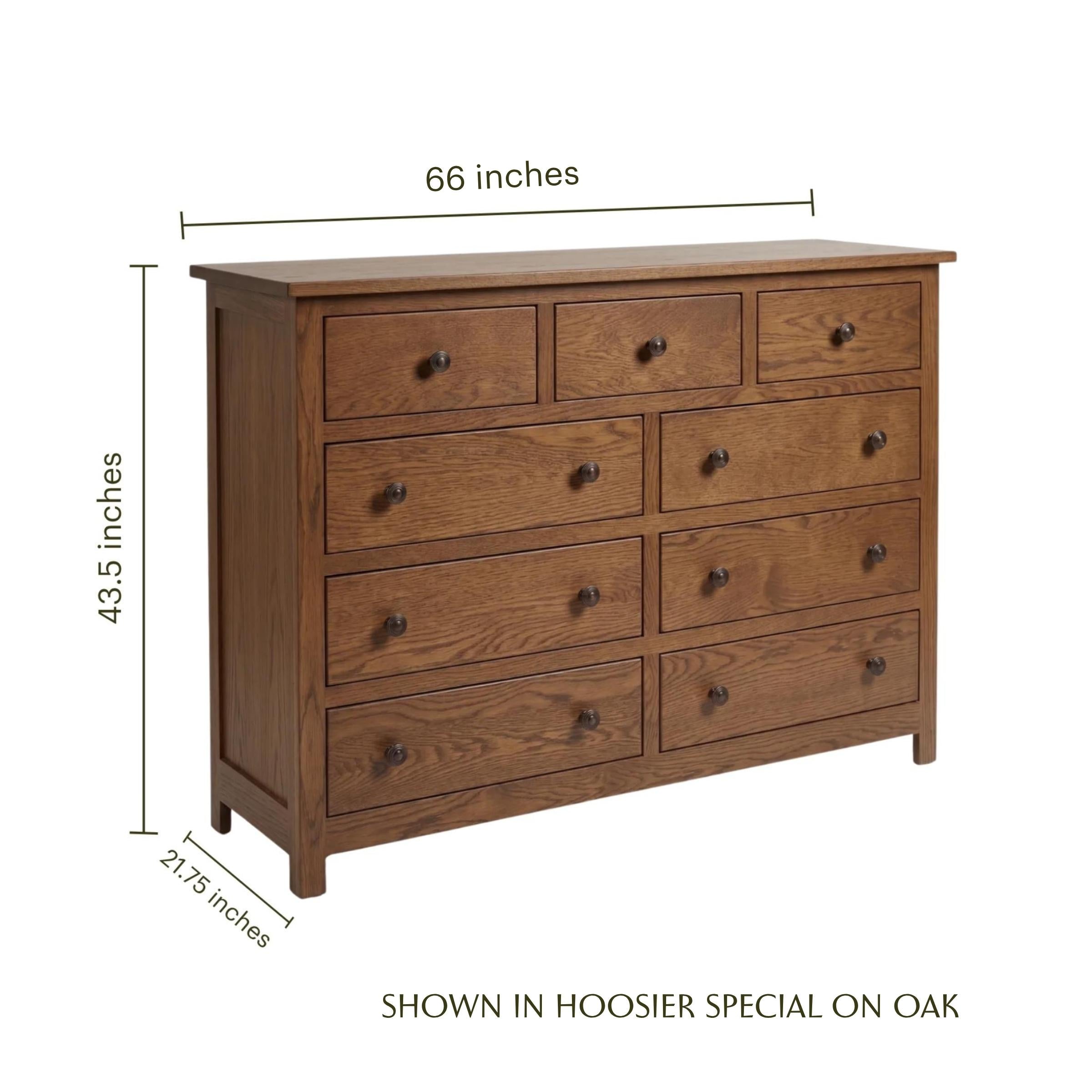 Mission 9-Drawer Dresser