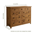 Mission 9-Drawer Dresser