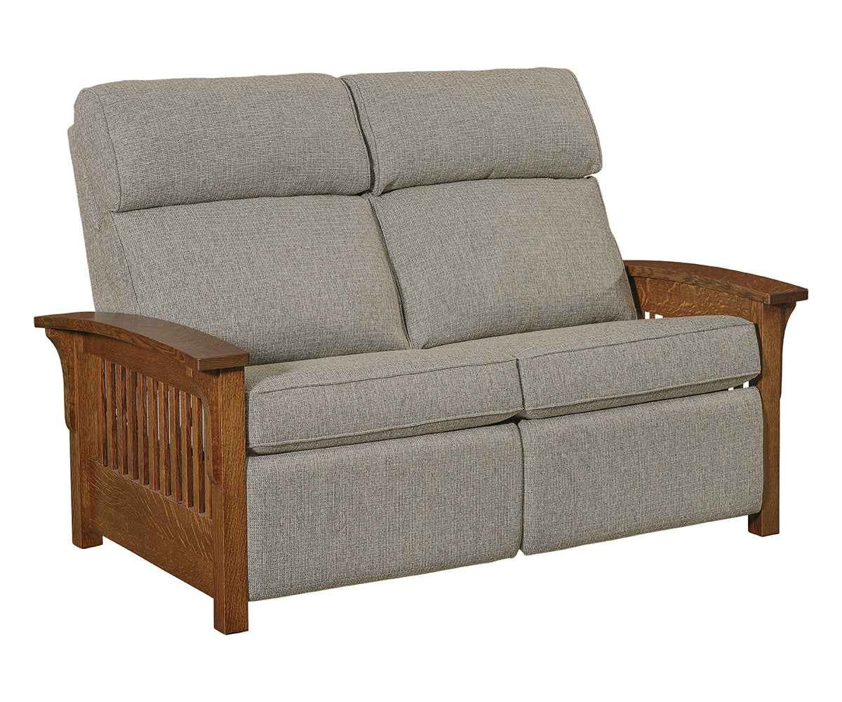 Prairie Mission Wood Arm Loveseat Recliner
