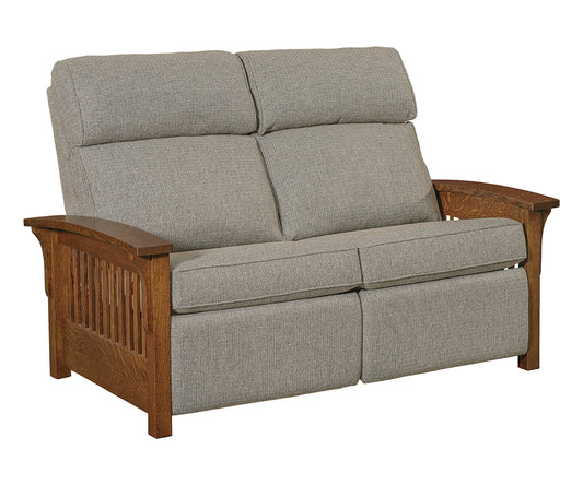Prairie Mission Wood Arm Loveseat Recliner