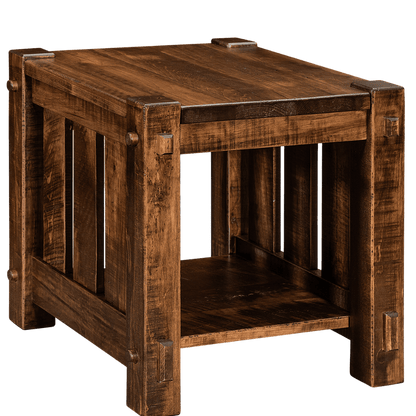 Mountain Roughsawn Wood End Table